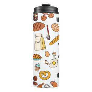 Bouteilles Isothermes Illustrations alimentaires vintages : motif sans s