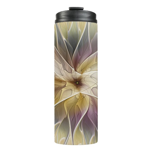 Bouteilles Isothermes Imaginaire Floral Gold Eggplant Art Fractal Abstra (Devant)