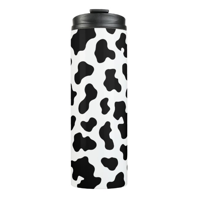 Bouteilles Isothermes Imprimé cuir de vache noir et blanc (Devant)