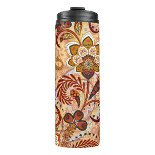 Bouteilles Isothermes Indian Paisley : Floral Vintage Brown
