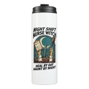 Bouteilles Isothermes Infirmière de nuit Sorcière Rétro Halloween Tee