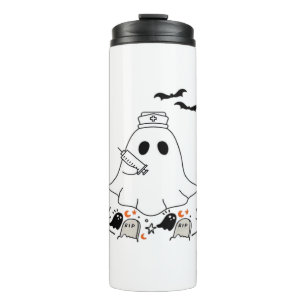 Bouteilles Isothermes Infirmière Ghost mignonne Halloween Design T-shirt