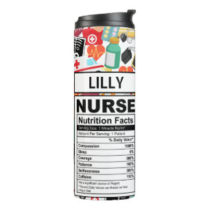 Bouteilles Isothermes Infirmière - valeur nutritive personnalisée
