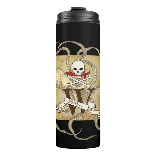 Bouteilles Isothermes Initiale monogramme de Jolly Roger (Devant)