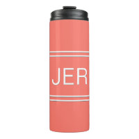 Initiales Monogramme Modernes Sport Golf Corail At