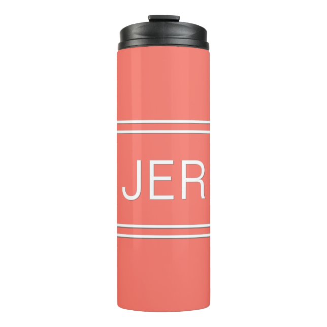 Bouteilles Isothermes Initiales Monogramme Modernes Sport Golf Corail At (Devant)