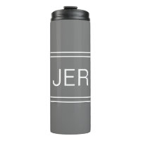 Initiales Monogrammes Personnalisées Gris Classiqu