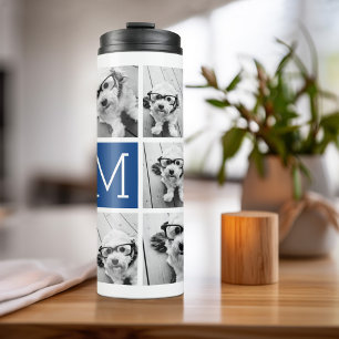 Bouteilles Isothermes Instagram 11 Photo Collage Personnalisé Monogramm