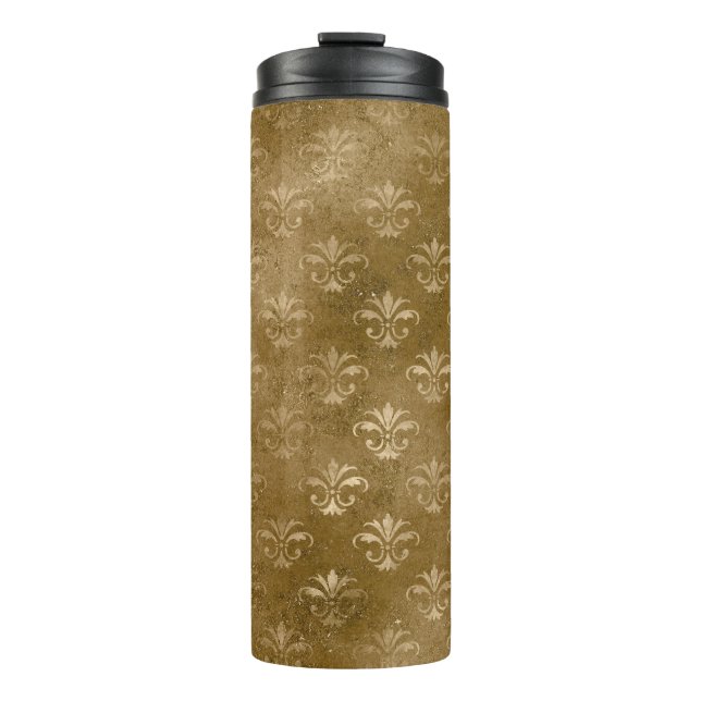 Bouteilles Isothermes Iridescend Gold Damask (Devant)