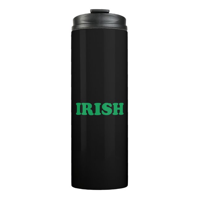 Bouteilles Isothermes Irlandais vert noir moderne Saint Patrick Jour (Devant)