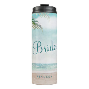 Bouteilles Isothermes Island Breeze Plage Peint Mariée personnalisée