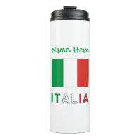 Italia e Bandiera Italiana Personnalisation verte