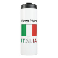 Italie et Drapeau Italien avec Votre Nom