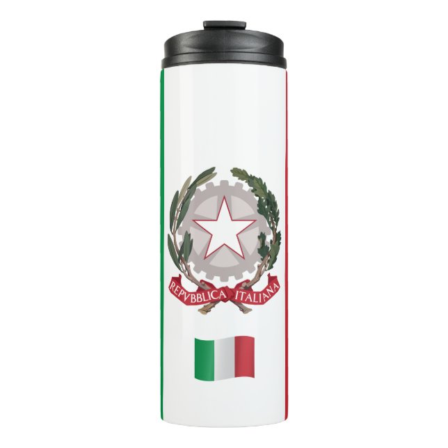Bouteilles Isothermes Italie Travel Mug, drapeau patriotique italien (Devant)