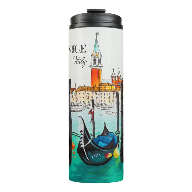 Bouteilles Isothermes Italie Voyage - VENICE aquarelle souvenir (Devant)