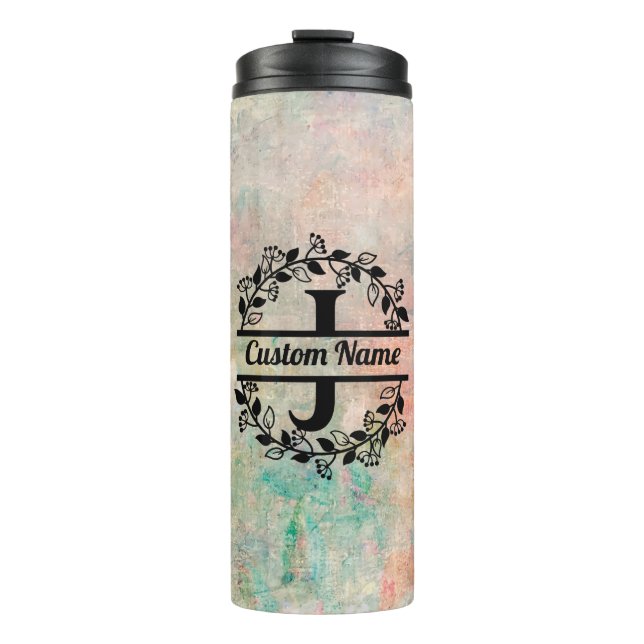 Bouteilles Isothermes J Floral Monogram Letter (Devant)