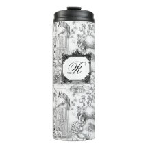 JACK RUSSELL Terrier Toile noire avec Monogramme