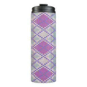 Bouteilles Isothermes JACQUARD LILAC KNIT Thermal Tumbler