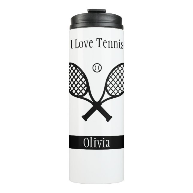 Bouteilles Isothermes J'adore le tennis (Devant)