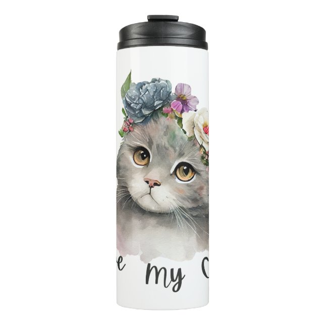 Bouteilles Isothermes J'adore mes chats  (Devant)