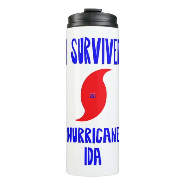 Bouteilles Isothermes J'Ai Survécu À L'Ouragan Ida (Devant)