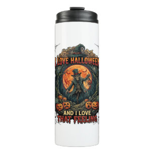 Bouteilles Isothermes J'aime Halloween Squelette Épouvantail Pleine Lune