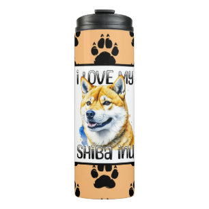 Bouteilles Isothermes J'Aime Mon Shiba Inu   Propriétaire de chien