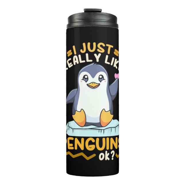Bouteilles Isothermes J'Aime Vraiment Les Pingouins (Devant)