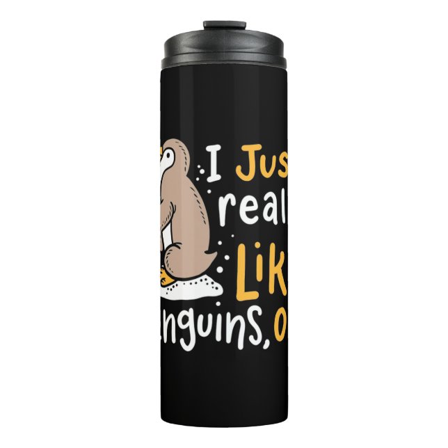Bouteilles Isothermes J'Aime Vraiment Les Pingouins Ok (Devant)