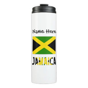 Bouteilles Isothermes Jamaïque et drapeau jamaïcain avec votre nom