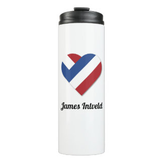 Bouteilles Isothermes James Intveld avec le drapeau du cœur des Pays-Bas