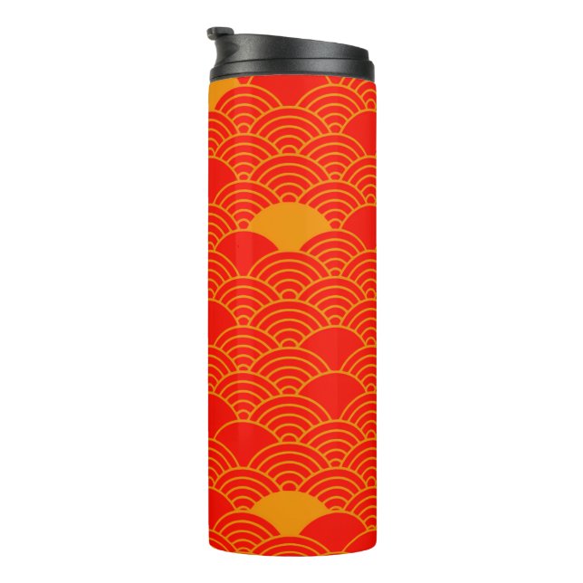 Bouteilles Isothermes Japanese Art Pattern Tumbler  (Tourné sur la droite)