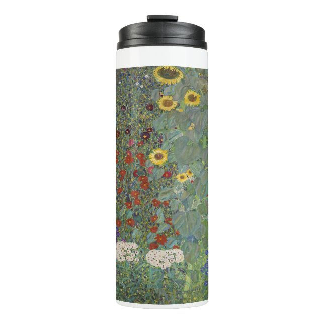 Bouteilles Isothermes Jardin agricole avec tournesol par Gustav Klimt (Devant)