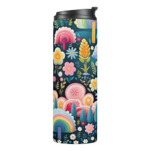 Bouteilles Isothermes Jardin Arc-en-Ciel Fantaisiste Motif Floral Fantas