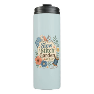 Bouteilles Isothermes Jardin de couture Slow Stitch Cottagecore Floral