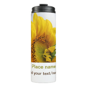 Bouteilles Isothermes Jardin de tournesol jaune ajouter photo nom du tex