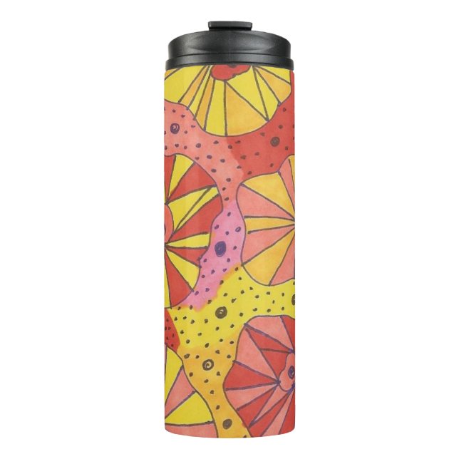 Bouteilles Isothermes Jardin floral futuriste (Devant)