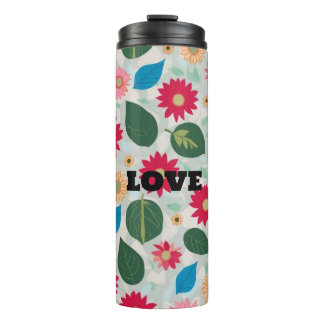 Bouteilles Isothermes Jardin Floral Vibrant Motif Sans Couture - Joyeux