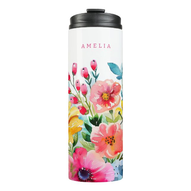 Bouteilles Isothermes Jardin floral vibre (Devant)