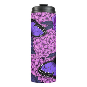 Bouteilles Isothermes Jardin morpho bleu 2