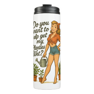 Bouteilles Isothermes Jardinier Pin-Up Impertinent Design de Plantes Pun