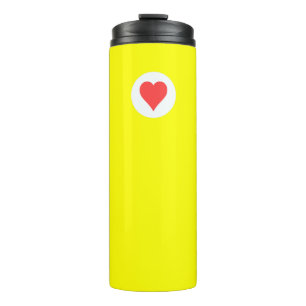 BOUTEILLES ISOTHERMES JAUNE AU COEUR ROUGE