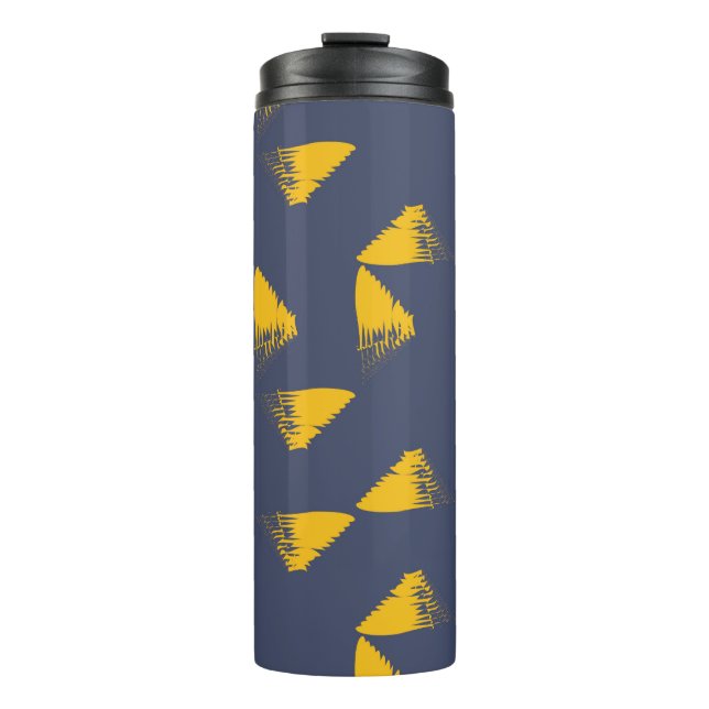 Bouteilles Isothermes Jaune, cool, unique, triangles tendance (Devant)