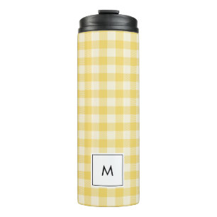 Bouteilles Isothermes Jaune En vichy Plaid Monogramme Thermique Tumbler