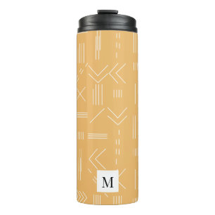 Bouteilles Isothermes Jaune moderne magnifique géométrique Monogramme pe