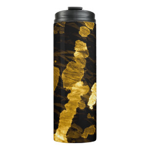 Bouteilles Isothermes Jaune teinture cravate, motif aquarelle.