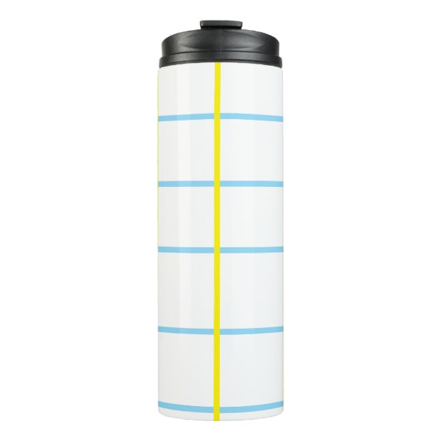 Bouteilles Isothermes Jaune unisexe, Blanc Bleu   (Devant)