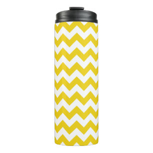 Bouteilles Isothermes Jaune Zigzag, Jaune Chevron, Motif géométrique