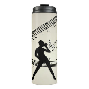 Bouteilles Isothermes Jazz Dance Golden Music Thermal Tumbler