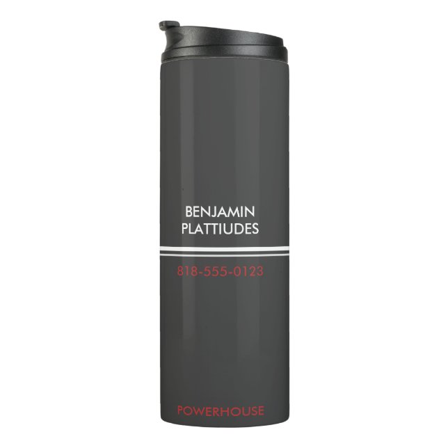 Bouteilles Isothermes JBHS VMA Noir avec Logo Blanc Personnalisable (Tourné sur la droite)